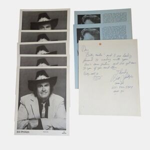 50s-80s Bill Phillips Country Music Artist Press Photos & Press Releases‎ SIGNED